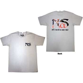 Merce Nas: Nas Unisex T-shirt: One Mic (back Print) (small) S