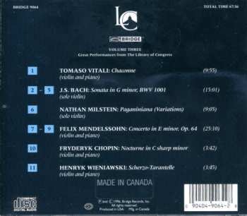 CD Nathan Milstein: The 1946 Library Of Congress Recital