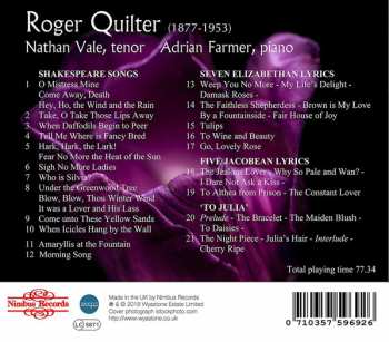 CD Adrian Farmer: The Songs Of Roger Quilter, Volume 2