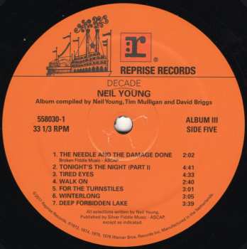 3LP Neil Young: Decade LTD