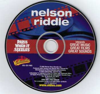 CD Nelson Riddle: Paris When It Sizzles / Interprets Great Music Great Films Great Sounds