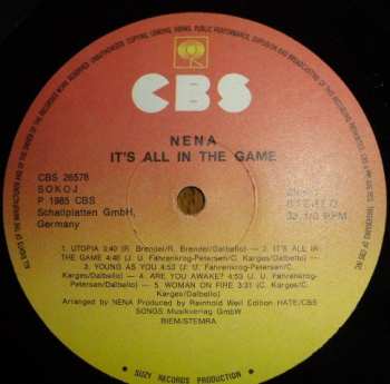 LP Nena: It's All In The Game