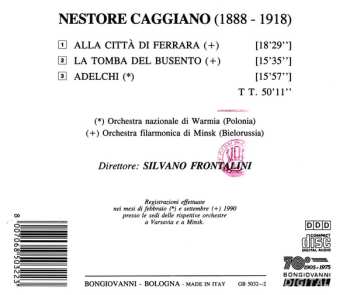 CD Nestore Caggiano: Adelchi, Alla Citta Di Ferrara, La Tomba Del Busento