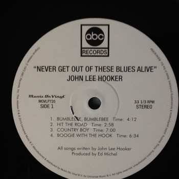 LP John Lee Hooker: Never Get Out Of These Blues Alive