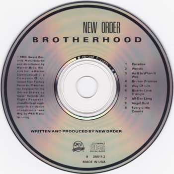 CD New Order: Brotherhood