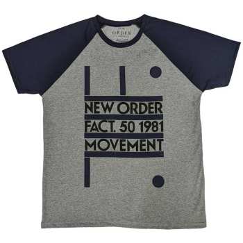 Merce New Order: New Order Unisex Raglan T-shirt: Movement (small) S