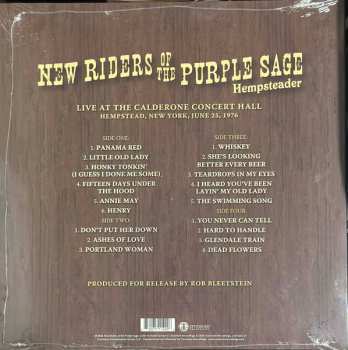 2LP New Riders Of The Purple Sage: Hempsteader: Live At The Calderone Concert Hall, Hempstead, New York, June 25, 1976 CLR