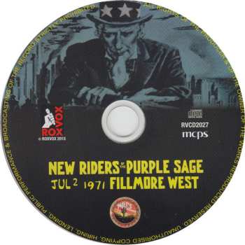 CD New Riders Of The Purple Sage: Jul 2 1971 Fillmore West