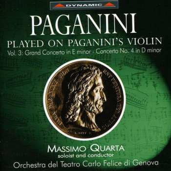 CD Niccolò Paganini: Played On Paganini's Violin Vol. 3: Concertos In E Minor - No. 4 In D Minor