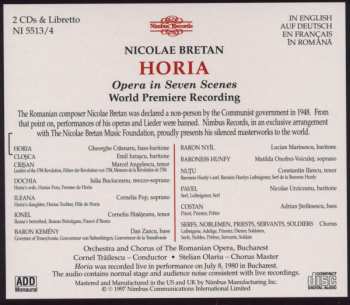 2CD/Set di cofanetti Nicolae Bretan: Horia