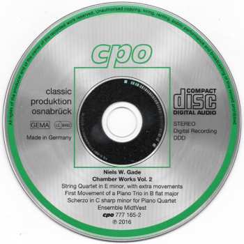 CD Niels Wilhelm Gade: Chamber Works Vol. 2