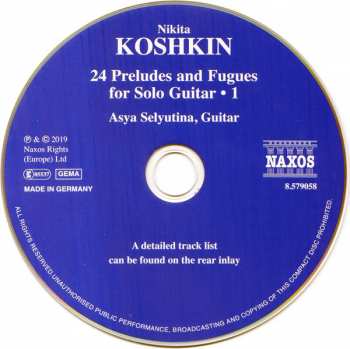 CD Nikita Koshkin: 24 Preludes And Fugues For Solo Guitar • 1