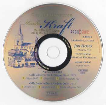 CD Jiří Hošek: Cello Concertos, Op.4 No. 2, Op.5, No. 3