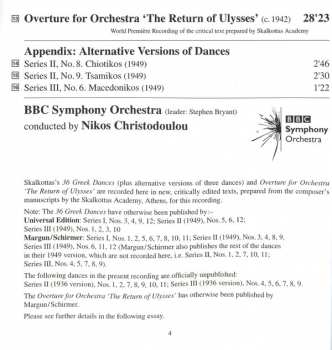 2CD BBC Symphony Orchestra: 36 Greek Dances, The Return of Ulysses