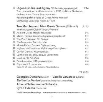 SACD Vassilis Varvaresos: Sinfonietta; Concerto For Violin, Piano And Orchestra; Etc.