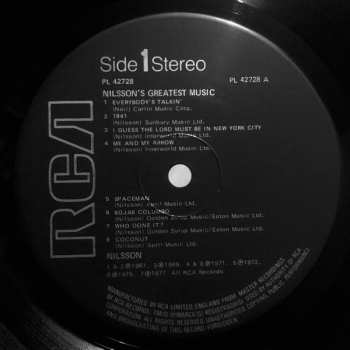 LP Harry Nilsson: Harry Nilsson's Greatest Music