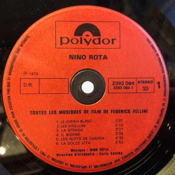LP Nino Rota: Toutes Les Musiques De Film De Fellini
