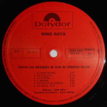 LP Nino Rota: Toutes Les Musiques De Film De Fellini