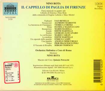 2CD/Set di cofanetti Nino Rota: Il Cappello Di Paglia Di Firenze
