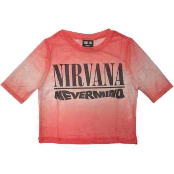 Merce Nirvana: Nirvana Ladies Crop Top: Nevermind Wavy Logo (mesh) (xx-small) XXS