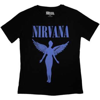 Merce Nirvana: Nirvana Ladies T-shirt: Angelic Blue Mono (small) S