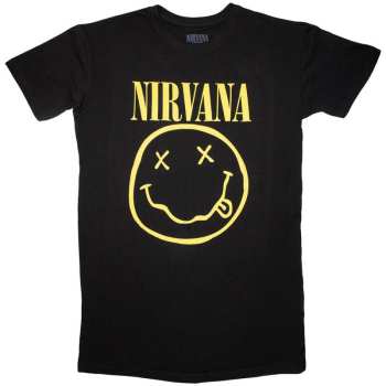 Merch Nirvana: Donne Maglietta Dress Yellow Happy Face