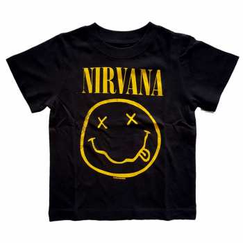 Merch Nirvana: Per bambini Toddler Maglietta Yellow Smiley 