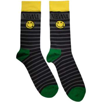 Merch Nirvana: Calzini alla caviglia Yellow Happy Face Pattern