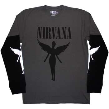 Merch Nirvana: Layered Long Sleeve Maglietta In Utero Mono