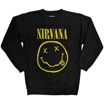 Merce Nirvana: Nirvana Unisex Sweatshirt: Yellow Happy Face (small) S