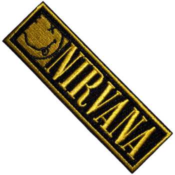 Merch Nirvana: Applicazione Logo Nirvana & Happy Face Bordered Small