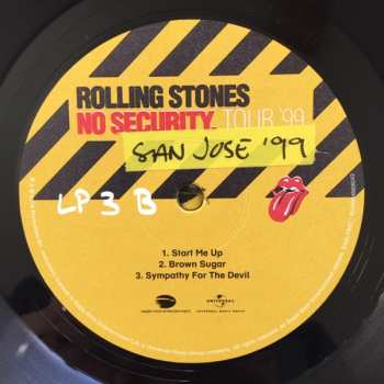 3LP The Rolling Stones: No Security. San Jose '99