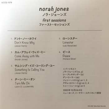 CD Norah Jones: First Sessions