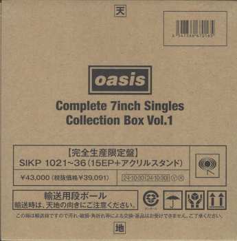 15SP/Set di cofanetti Oasis: Complete 7 Inch Singles Collection Box Vol. 1 LTD
