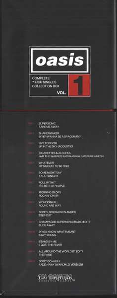 15SP/Set di cofanetti Oasis: Complete 7 Inch Singles Collection Box Vol. 1 LTD