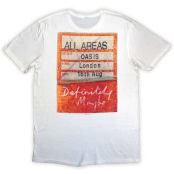 Merce Oasis: Oasis Unisex T-shirt: Definitely Maybe Aaa Pass (back Print) (small) S