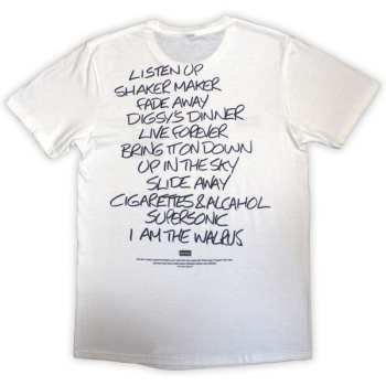 Merce Oasis: Oasis Unisex T-shirt: Definitely Maybe Aaa Setlist (back Print) (small) S