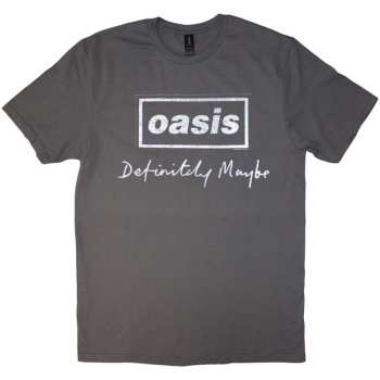 Album Oasis: Maglietta Definitely Maybe Distressed Text Logo Oasis