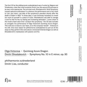 CD Dmitri Shostakovich: Quinlong Azure Dragon / Symphony No. 10