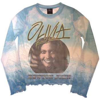Merce Olivia Newton-John: Olivia Newton-john Ladies Long Sleeve T-shirt: Circle Photo (mesh) (x-small) XS