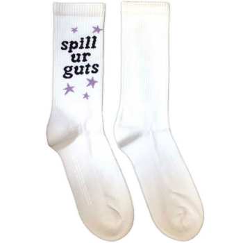 Merce Olivia Rodrigo: Olivia Rodrigo Unisex Terry Socks: Spill Your Guts (white) (uk Size 4 - 7) 36 - 42