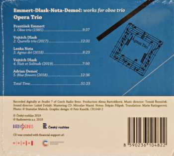 CD Opera Trio: Emmert-Dlask-Nota-Demoč: Works For Oboe Trio