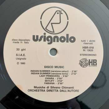 LP Orchestra Silvano Chimenti: Disco Music LTD