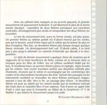 CD Nino Rota: La Strada / Concertos