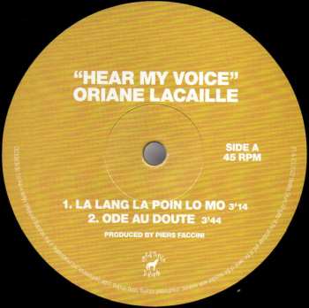 LP Oriane Lacaille: Hear My Voice LTD