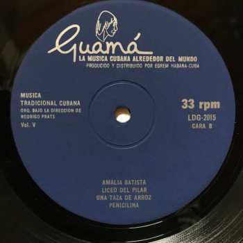 LP Orquesta Rodrigo Prats: Música Tradicional Cubana Vol. 5