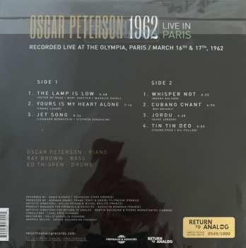 LP Oscar Peterson: Live In Paris 1962