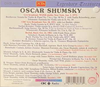 3CD/Set di cofanetti Oscar Shumsky: Broadcasts And Live Performance 1940-1982