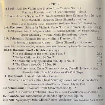 3CD/Set di cofanetti Oscar Shumsky: Broadcasts And Live Performance 1940-1982