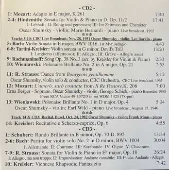 3CD/Set di cofanetti Oscar Shumsky: Broadcasts And Live Performance 1940-1982